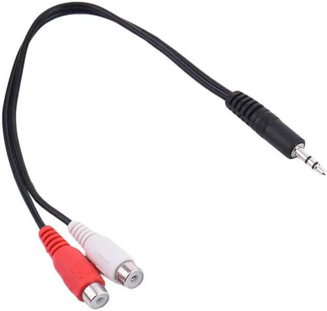 Alt view image 2 of 6 - 1Pcs 3.5 Jack Male to 2RCA 2AV Female Converter Cable Stereo Audio Adapter Cables Y Cable Splitter Headphone Adapter for DVD TV VCR