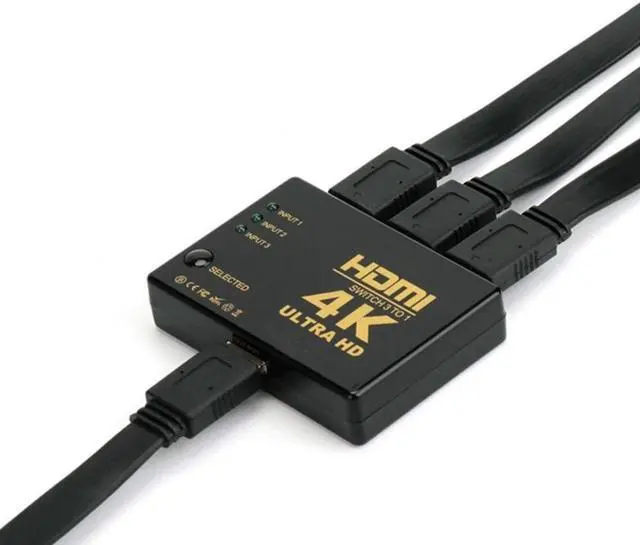 Alt view image 5 of 6 - 1Pcs 3 In 1 Output HDMI Switch, 3 Port 4K*2K Switcher Splitter Box Video Audio Adapter Switcher Ultra HD for DVD HDTV Xbox PS3 PS4