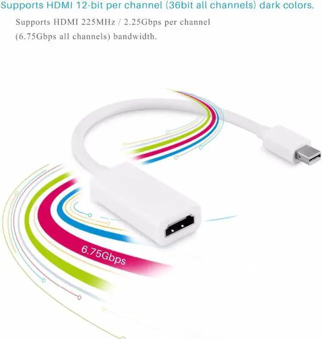 Alt view image 3 of 6 - 1Pcs Fornorm Male to Female Splitter Mini Displayport DP To DVI HDMI VGA Audio Adapter Display Port Cable 1080P