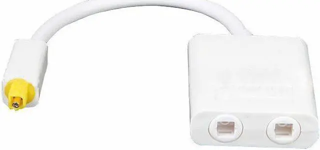 Alt view image 6 of 6 - 1Pcs Toslink Digital Optical Audio Splitter Adapter Fiber Optic Audio Cable 1IN 2 Out