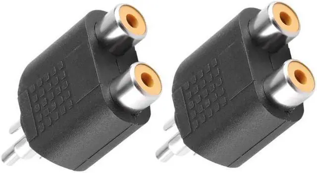Alt view image 6 of 6 - 2Pcs RCA Y Splitter AV Audio Video Plug Converter RCA2pcs RCA Splitter AV Audio Video Plug Converter 1 Male to 2 Female Adapter