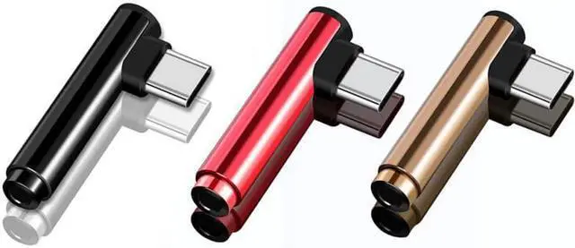 Main image of 1Pcs Type C to 3.5mm Jack Audio Adapter Right Angle Converter Type C AUX Audio Splitter for xiaomi 6 Letv / 2.2 pro / max 2 / pro 3
