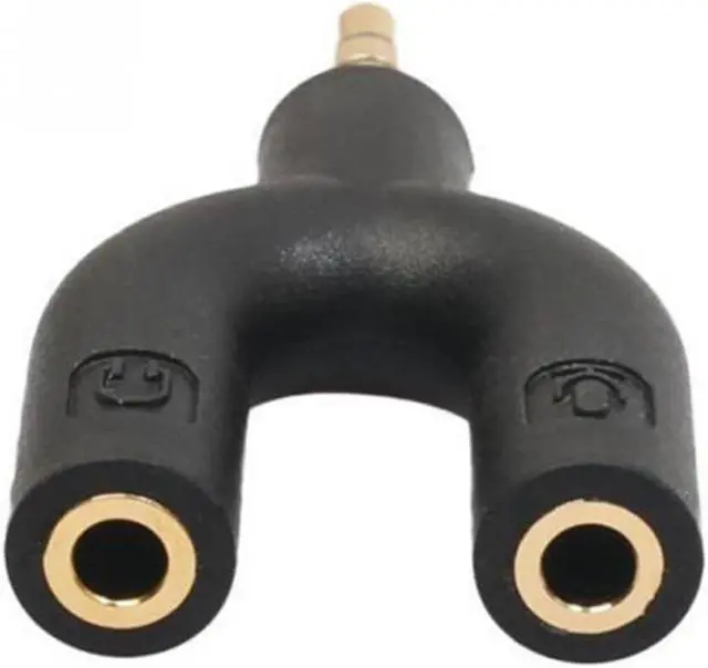 Alt view image 2 of 6 - 1Pcs 3.5mm Split Into 2 Audio Earbud Headset Headphone Earphone Adapter for Android Mobile Smart Phone