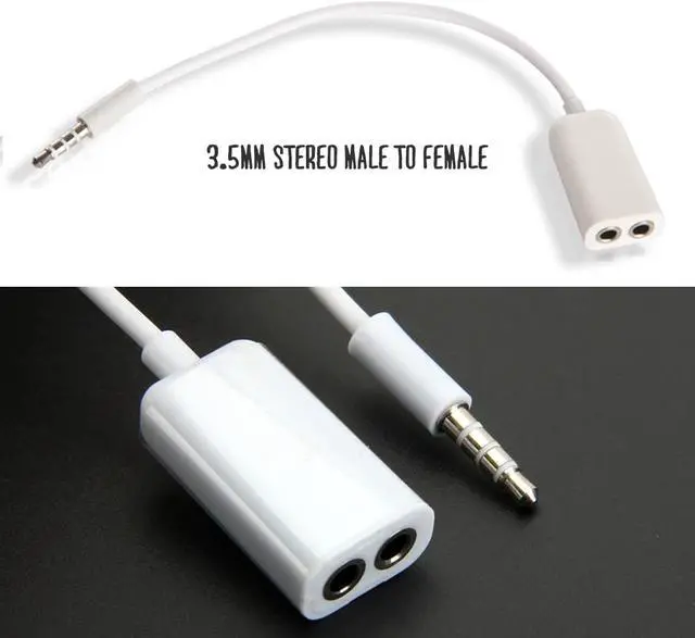 Alt view image 5 of 6 - 1Pcs 1 Male to 2 Female 3.5 Jack Aux Audio Cable Headphone Splitter for iPhone iPad iPod Laptop MP3 Audio Splitter Cable Adapter Jack