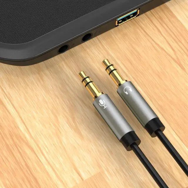 Alt view image 2 of 6 - 1Pcs Biaze Headphone Splitter 3.5mm Female to 2 Male for Computer 3.5mm Mic Audio Y Splitter Cable Headset to PC Converter Adapter