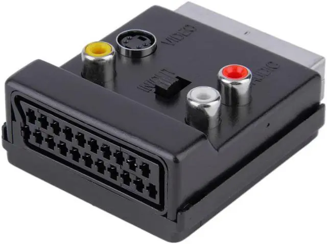 Alt view image 3 of 4 - 1Pcs Switchable Scart Male to Female S Video 3 RCA Audio Adapter Convector