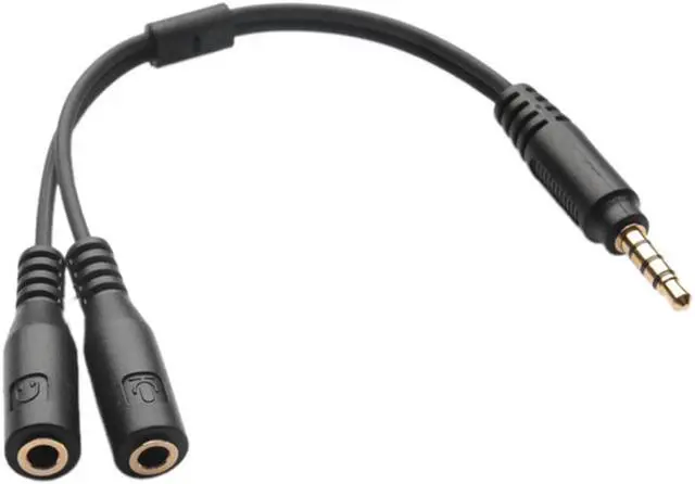 Alt view image 4 of 6 - 1Pcs 1 in 2 3.5mm Stereo Audio Univesal Male to 2 Female Headset Mic Y Splitter Earphone Cable Adapter For Iphone Android Headphone