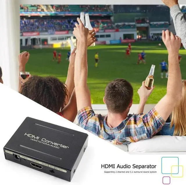 Alt view image 4 of 6 - 1Pcs HDMI to HDMI Video Audio Extractor Adapter Converter Splitter SPDIF+RCA L/R 5.1 Surround Sound System