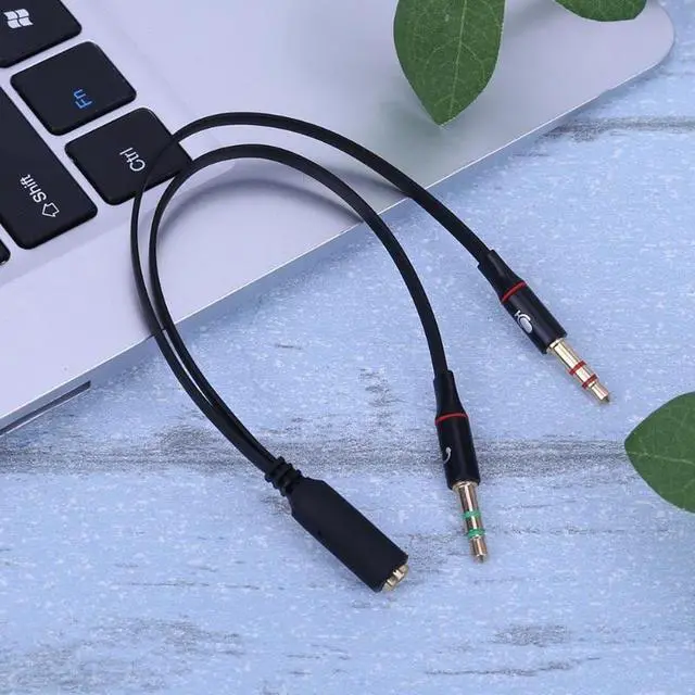Alt view image 3 of 6 - 1Pcs 1 Female To 2 Male Audio Y Splitter Converter Adapter For Computer Tablet 3.5mm Plug Cord 2in1 Microphone Wire for Earphone