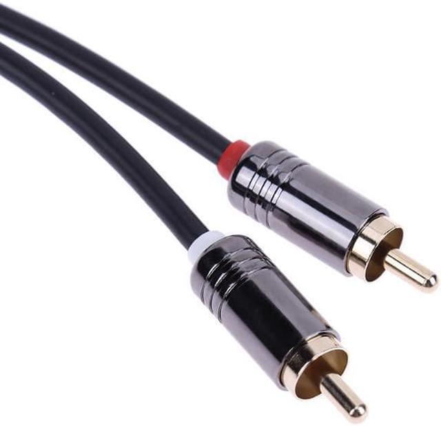 Alt view image 6 of 6 - 1Pcs 3.5mm Male to 2 RCA Male Audio Splitter Converter Cable Adapter 24K Gold Plated Plug Audio Speaker Cables Cord Wire Line