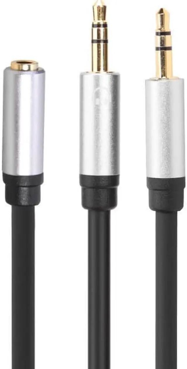 Alt view image 6 of 6 - 1Pcs Gold Plated 3.5mm Female to 2 Male Audio Splitter Adapter Cable PVC Aluminum Shell Connecting Machine for Microphone