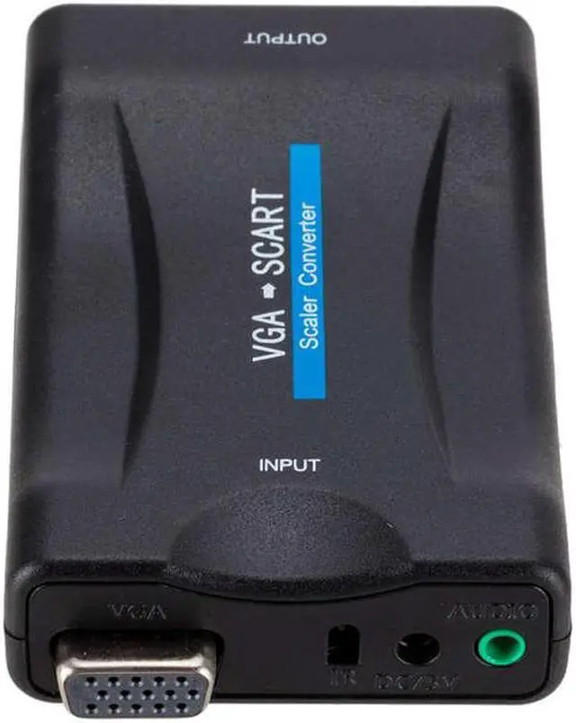Alt view image 3 of 6 - 1Pcs Vga To Scart Video Audio Converter Adapter With Remote Control Usb Dc Power Cable And Vga Cables