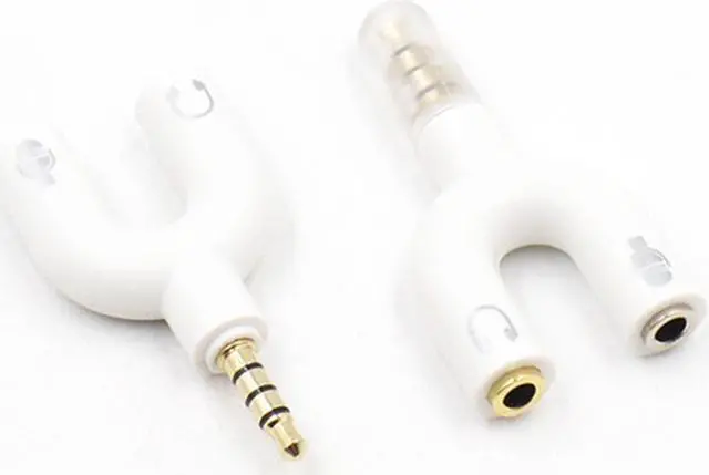 Alt view image 4 of 6 - 1Pcs Audio Splitter Male to 2 Female 3.5mm/0.1inch 0.1inch Small and compact design Plug U shaped Audio Adapter