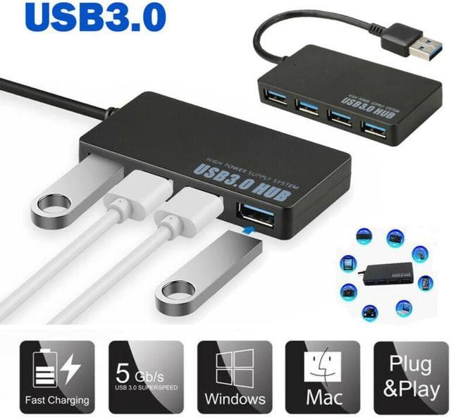 1Pcs High Speed 4 Port USB 3.0 Multi HUB Splitter Expansion Cable Adapter  Laptop PC Audio Cables 