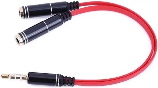 Alt view image 5 of 5 - 1Pcs 3.5mm Stereo Audio Male to 2 Female Headphone Mic Y Splitter Cable Adapter 3 pole Audio Cable for PC Notebook Laptop