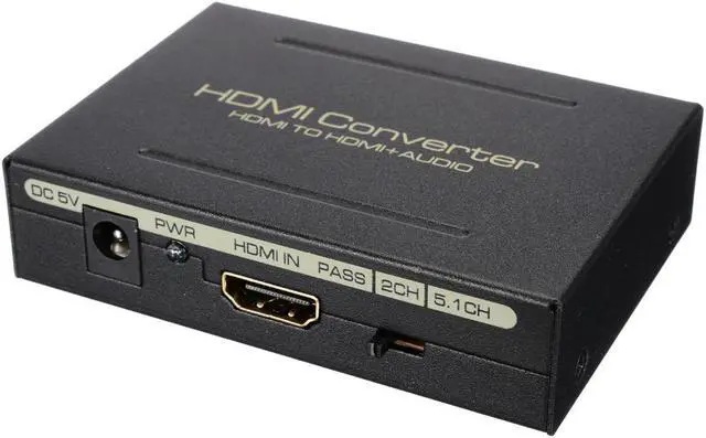 Alt view image 4 of 6 - 1Pcs HDMI to HDMI Optical + SPDIF + RCA L/R Analog Extractor Converter Audio Splitter Adapter 1080P with USB Cable