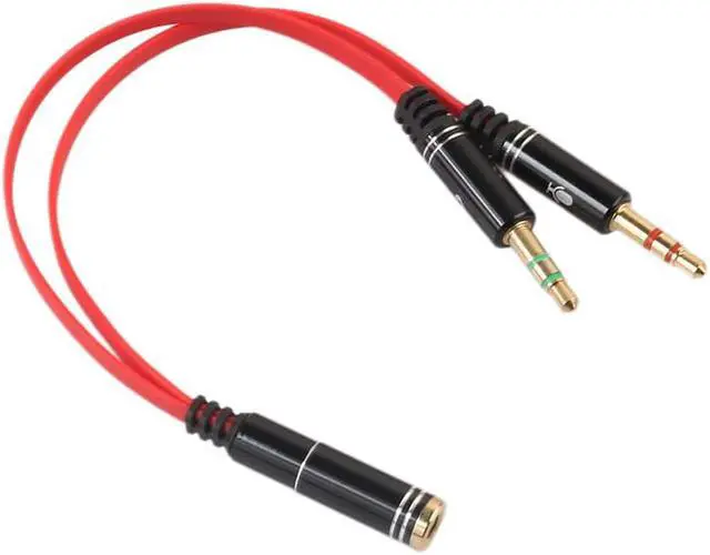 Alt view image 2 of 5 - 1Pcs 3.5mm AUX audio microphone splitter Y type one male to two female headphone adapter split cable