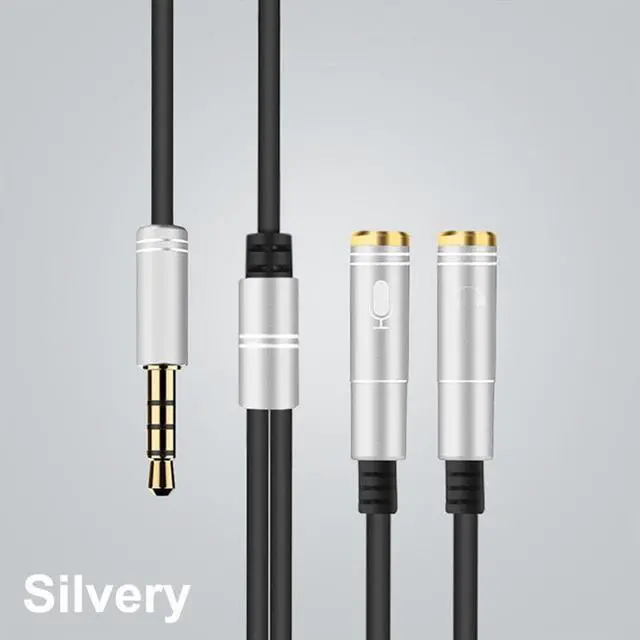 Alt view image 5 of 6 - 1Pcs Ostart 2 in 1 3.5mm Audio Splitter Cable for Computer Jack 1 Male to 2 Female Mic Y Splitter AUX Cable Headset Splitter Adapter