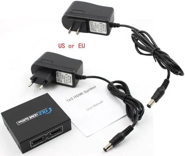 Alt view image 4 of 6 - 1Pcs 1x2 2 Port HDMI Audio Video1080p Splitter Adapter for HD TV PS3 3D Amplifier Repeater for offices school digital audio formats