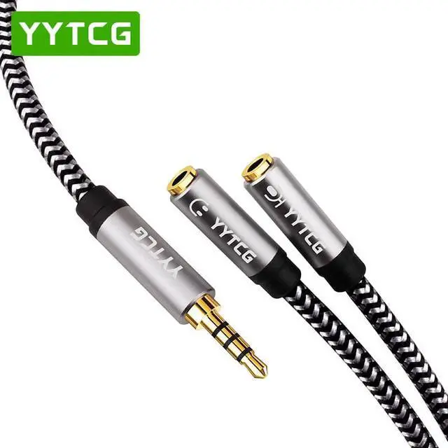 Alt view image 2 of 6 - 1Pcs YYTCG 3.5mm Audio Splitter Cable for Computer Jack 3.5mm 1 Male to 2 Female Mic Y Splitter AUX Cable Headset Splitter Adapter