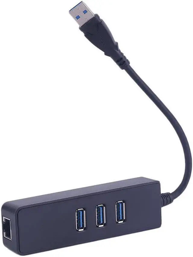 Main image of 1Pcs 3 Ports USB3.0 Gigabit Ethernet Lan RJ45 Network Adapter Hub to 1000 Mbps MacPC HM External Network Cable Splitter