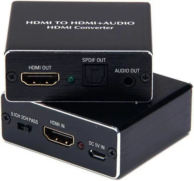 Alt view image 6 of 6 - 1Pcs Hdmi audio extractor HDMI to HDMI and Optical TOSLINK SPDIF 3.5mm Stereo Audio Extractor Converter HDMI Audio Splitter Adapter