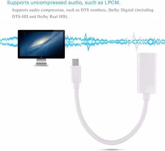 Alt view image 4 of 6 - 1Pcs Fornorm Male to Female Splitter Mini Displayport DP To DVI HDMI VGA Audio Adapter Display Port Cable 1080P