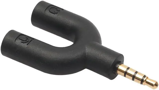Main image of 2pcs Earphone Splitter Adapter U Type Jack 3.5mm To Dual 3.5mm Headphone Seperator Male To Female Stereo Audio Adapter