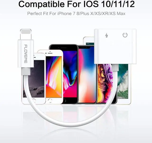 Alt view image 6 of 6 - 1Pcs Adapter For Lighting To 3.5mm Earphone Adapter Splitter For iPhone XS XR X 7 8 Plus Charging Audio Adapter To Aux Jack