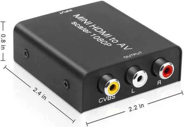 Alt view image 5 of 6 - 1Pcs Onvian HDMI to AV Converter Adapter 1080P HDMI to 3 RCA CVBS Converter HDMI Splitter Video Audio Adapter Support PAL/NTSC