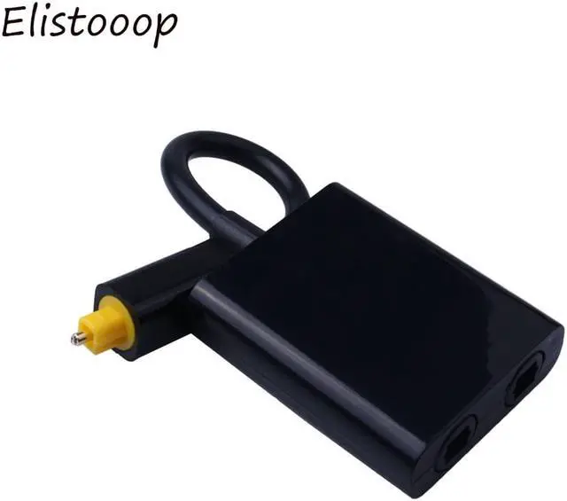 Alt view image 6 of 6 - 1Pcs Elistooop Digital SPDIF Optical Audio Splitter 2 Way Toslink Splitter Adapter 1 input 2 Output SPDIF Optical Cable Splitter Hub