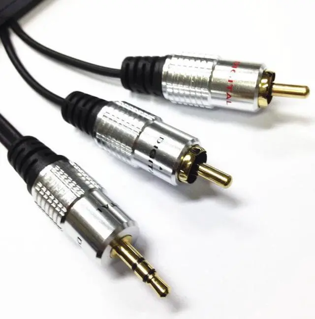 Alt view image 3 of 6 - 1Pcs Jack 3.5 mm to 2 RCA Audio Cable AUX Splitter 3.5mm Stereo Male to Male 2 RCA Adapter Speaker Cable 1.5M