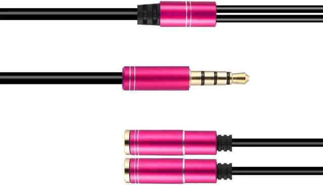 Alt view image 2 of 6 - 1Pcs 3.5mm Stereo Jack Splitter Cable Adapter Connectors 3.5mm 1 Male to 2 Female 2 IN 1 Headphone Transducer Audio Cable
