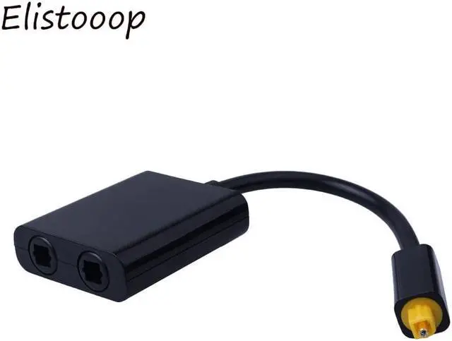 Alt view image 4 of 6 - 1Pcs Elistooop Digital SPDIF Optical Audio Splitter 2 Way Toslink Splitter Adapter 1 input 2 Output SPDIF Optical Cable Splitter Hub