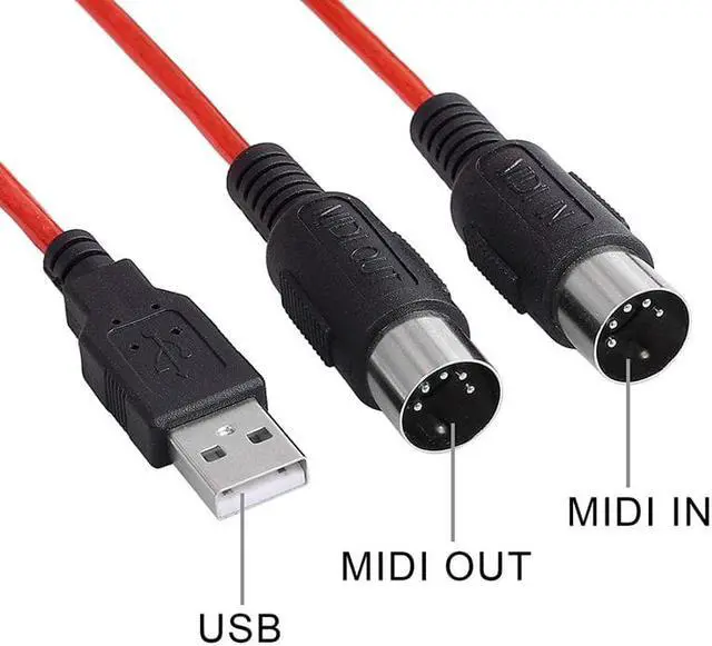 Alt view image 3 of 6 - 1Pcs 5 Pin Midi To USB In Out Cable Adapter Converter For Windows Ma c Ios Laptop To Music Piano Keyboard