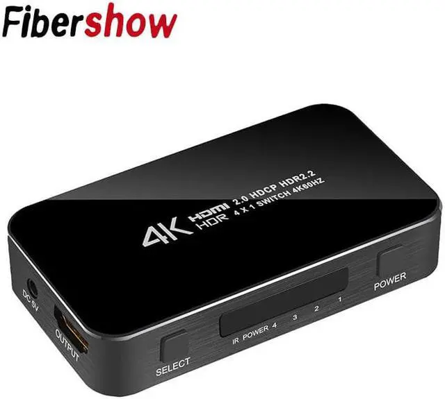 Main image of 1Pcs UHD HDMI Switch 2.0 4K HDR 4x1 Adapter Switcher with Audio Extractor 3.5 jack optical fiber cable ARC splitter for HDTV PS4