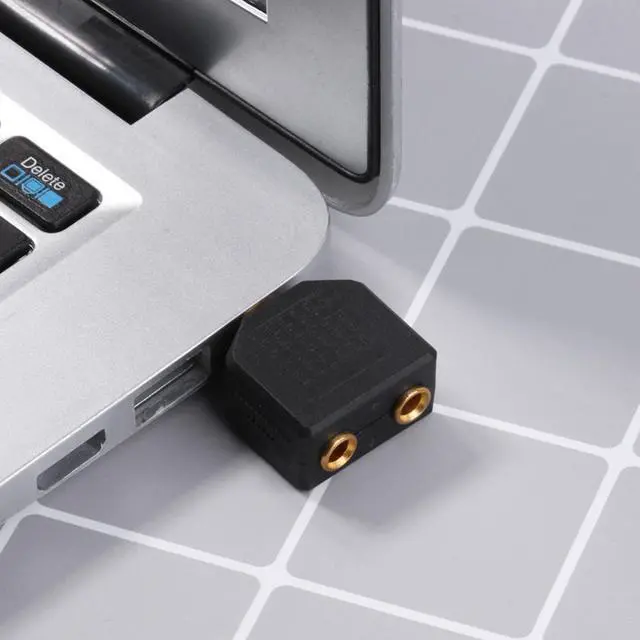 Alt view image 2 of 5 - 2pcs Gold Plated 3.5mm Male Stereo to Dual 3.5mm Female Jack Y Splitter Audio Adapter Converter Connector