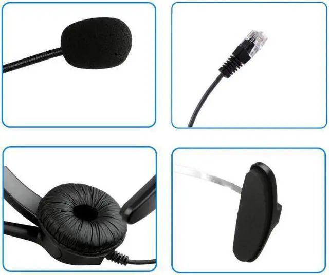 Alt view image 2 of 4 - Call center headset Telephone RJ9 plug headset for AVAYA Phone 1608 1616 2402 2401 2420 4601 4602 4620  9610 9620