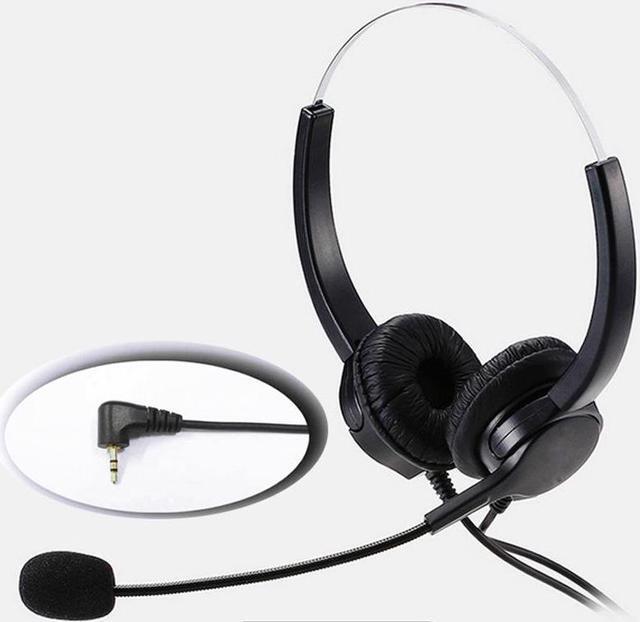 Main image of 2.5mm plug Lightweight Headphone with MIC microphone call center headset anti-noise earphone for Panasonic Phones home office