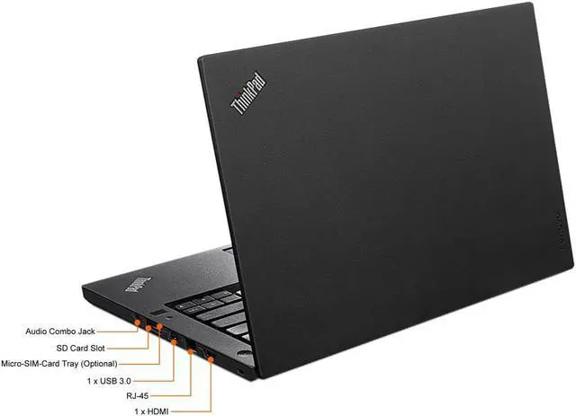 Alt view image 2 of 6 - Lenovo Laptop ThinkPad T460 Intel Core i5 6th Gen 6300U (2.40GHz) 16 GB Memory 512 GB SSD Intel HD Graphics 520 14.0" Windows 10 Pro 64-bit