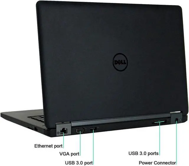 Alt view image 2 of 4 - Dell Latitude E5450 Laptop Computer, 2.90 GHz Intel i5 Dual Core Gen 5, 4GB DDR3 RAM, 128GB SSD Hard Drive, Windows 10 Home 64 Bit, 14" Screen