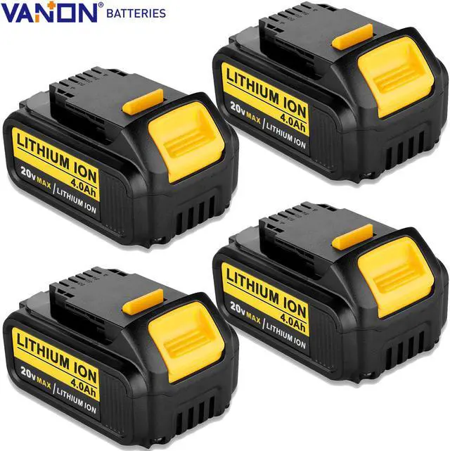 Main image of Package included:4X 20V Li-Ion 4000mAh Battery for Dewalt DCB2044X User Manual