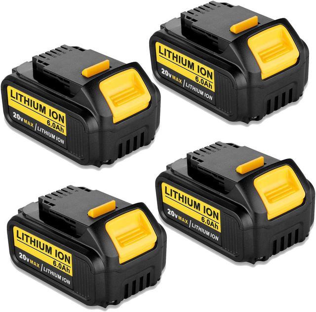 Vanon 4Pack for Dewalt 20V Max XR 6.0AH Lithium Ion Battery DCB206