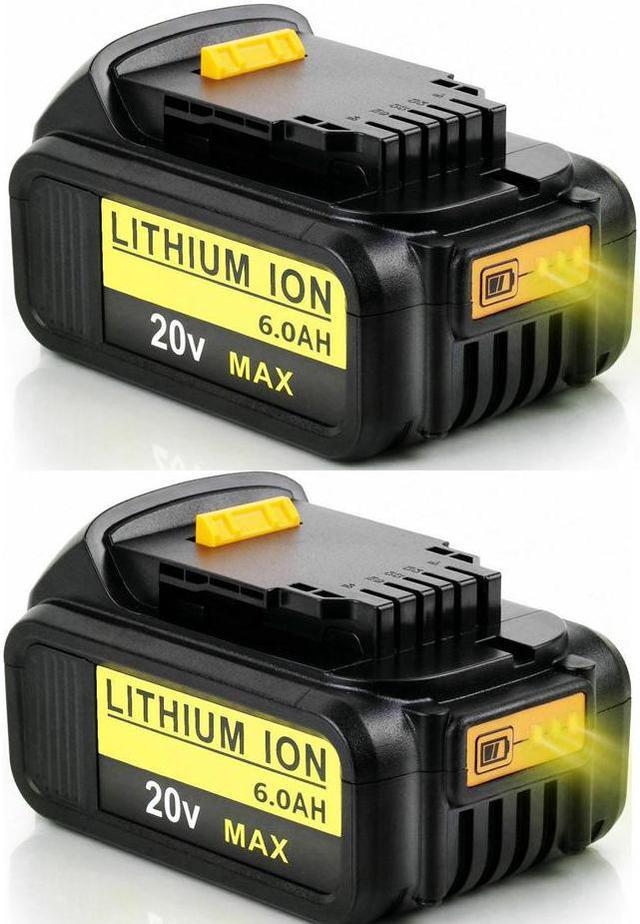 2Pack 20V 6.0Ah MAX XR Lithium Ion Battery for Dewalt DCB205