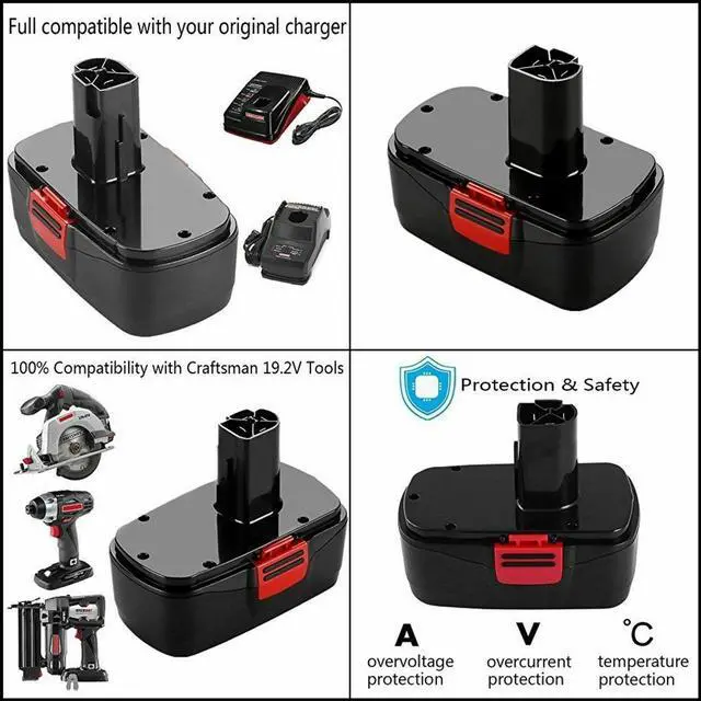 Alt view image 6 of 6 - New for Craftsman 19.2V 4.8AH C3 DieHard 11375 Battery NiCD 130279005 11376