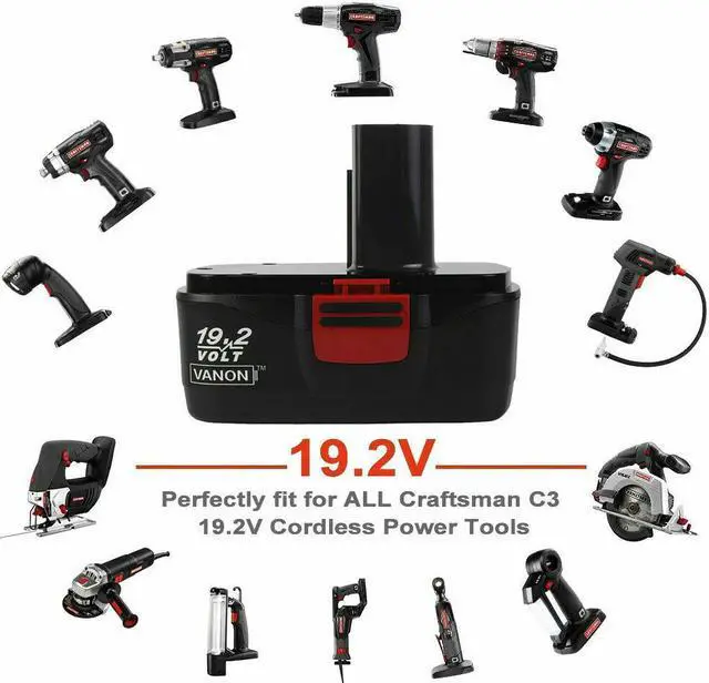 Alt view image 3 of 6 - New for Craftsman 19.2V 4.8AH C3 DieHard 11375 Battery NiCD 130279005 11376