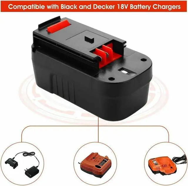 Alt view image 2 of 7 - 2Pack 18V 4.8AH Battery for Black and Decker HPB18 HPB18-OPE FSB18 244760-00