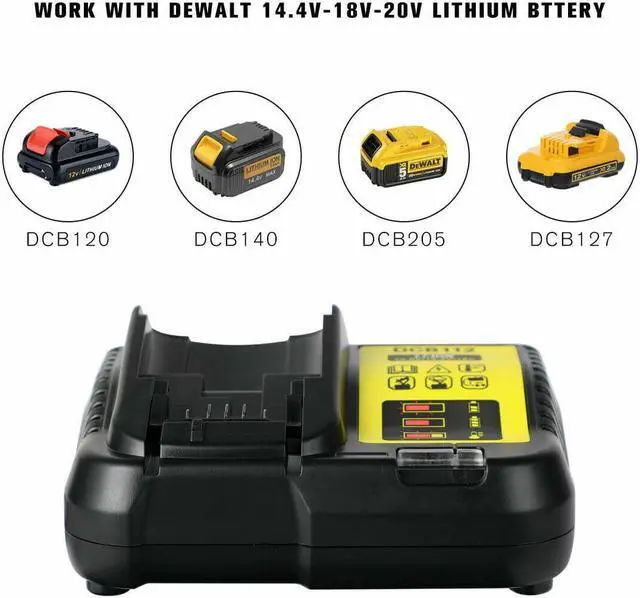 Alt view image 2 of 7 - DCB112 12V-20V Lithium-Ion Battery Charger for DeWalt DCB200 DCB205 DCB206