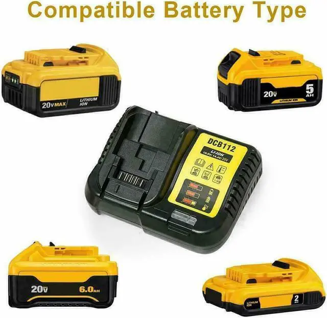 Alt view image 6 of 7 - DCB112 12V-20V Lithium-Ion Battery Charger for DeWalt DCB200 DCB205 DCB206