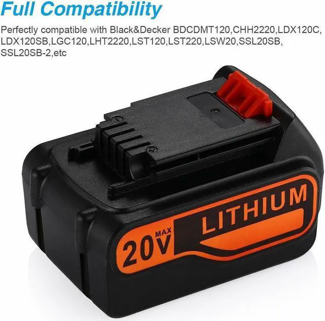 Alt view image 5 of 7 - Vanon 20V 4.0Ah Max Lithium Battery for Black & Decker LBXR20 LB20 LBX20 LB2X4020